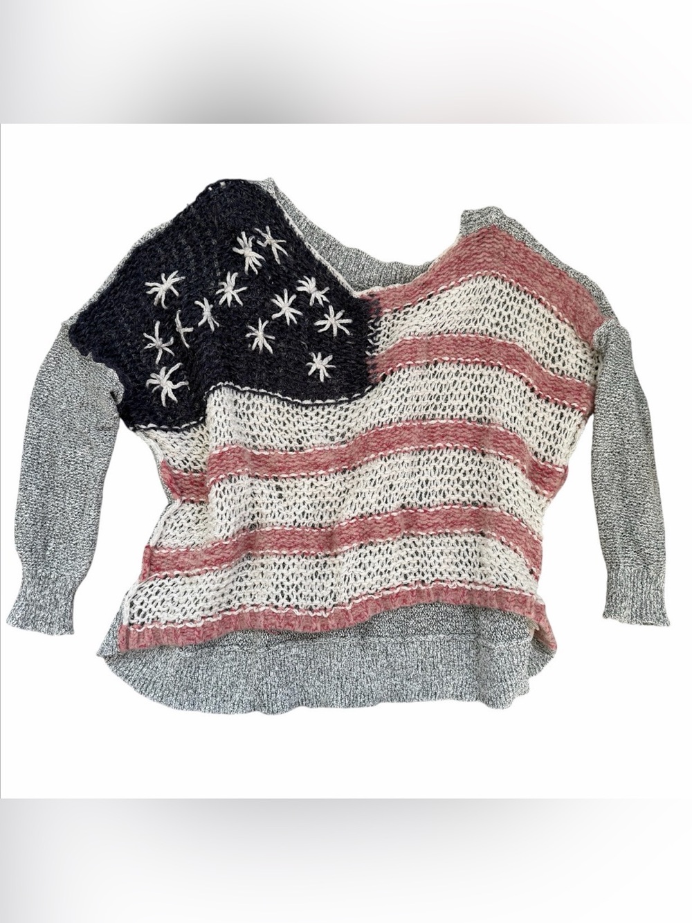 Free People Slouchy American Flag Sweater - Picture 10 of 10